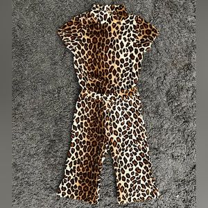 The Children’s Place Cheetah Mock Neck Bodysuit & Flare Pants Size 12 months NWT